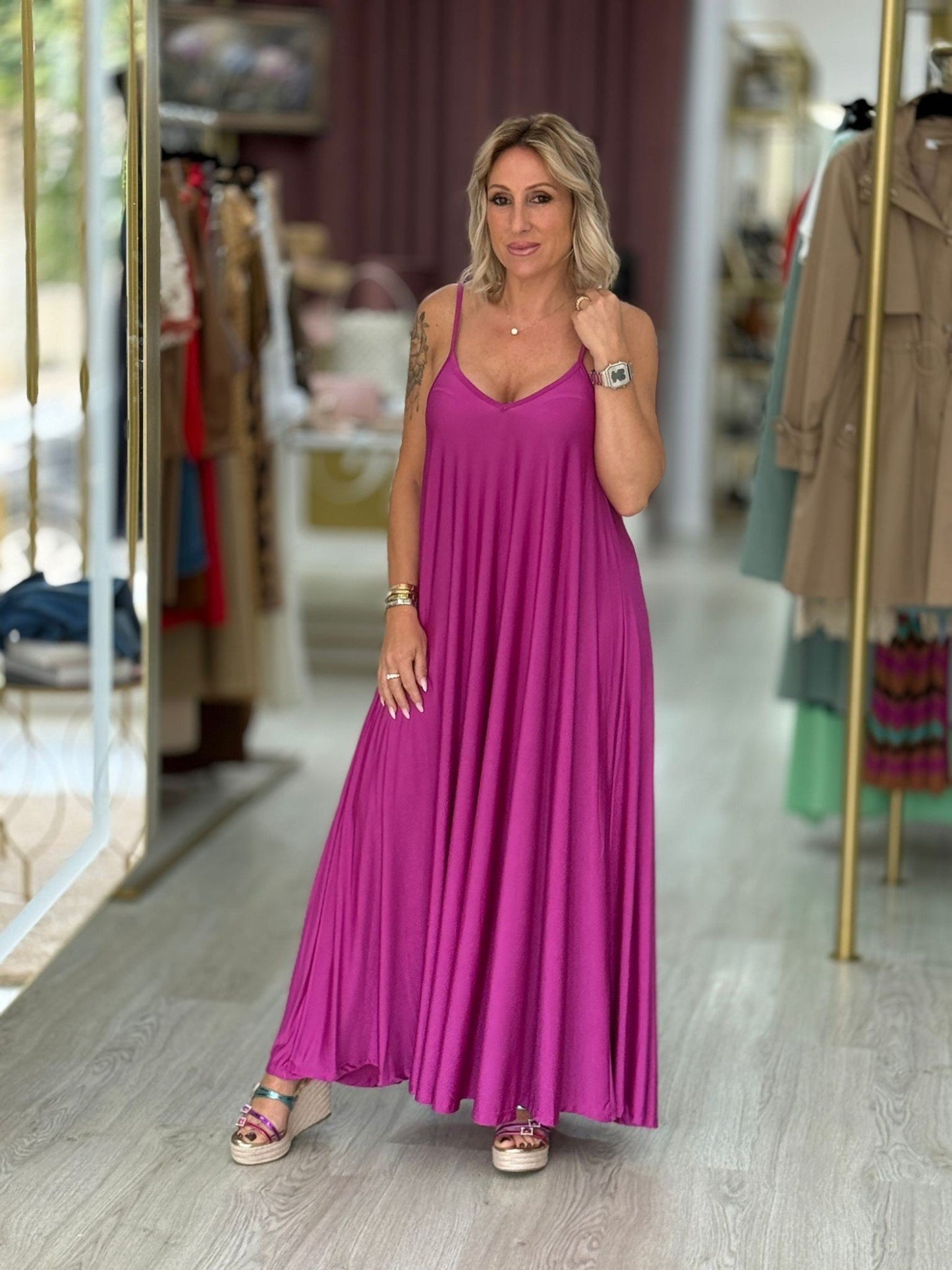 Vestido alças finas ajustáveis (+ cores)