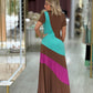 Vestido colorblock
