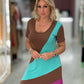 Vestido colorblock