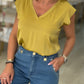 Blusa decote em v acetinada