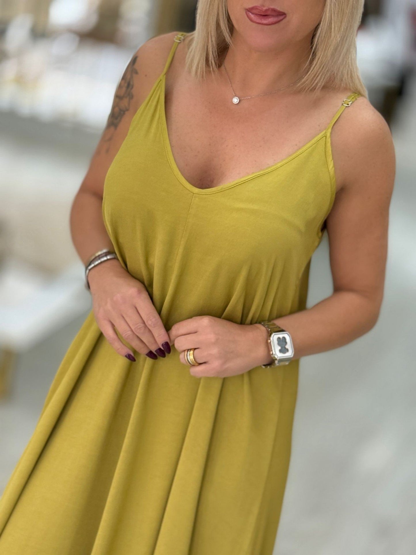 Vestido alças finas