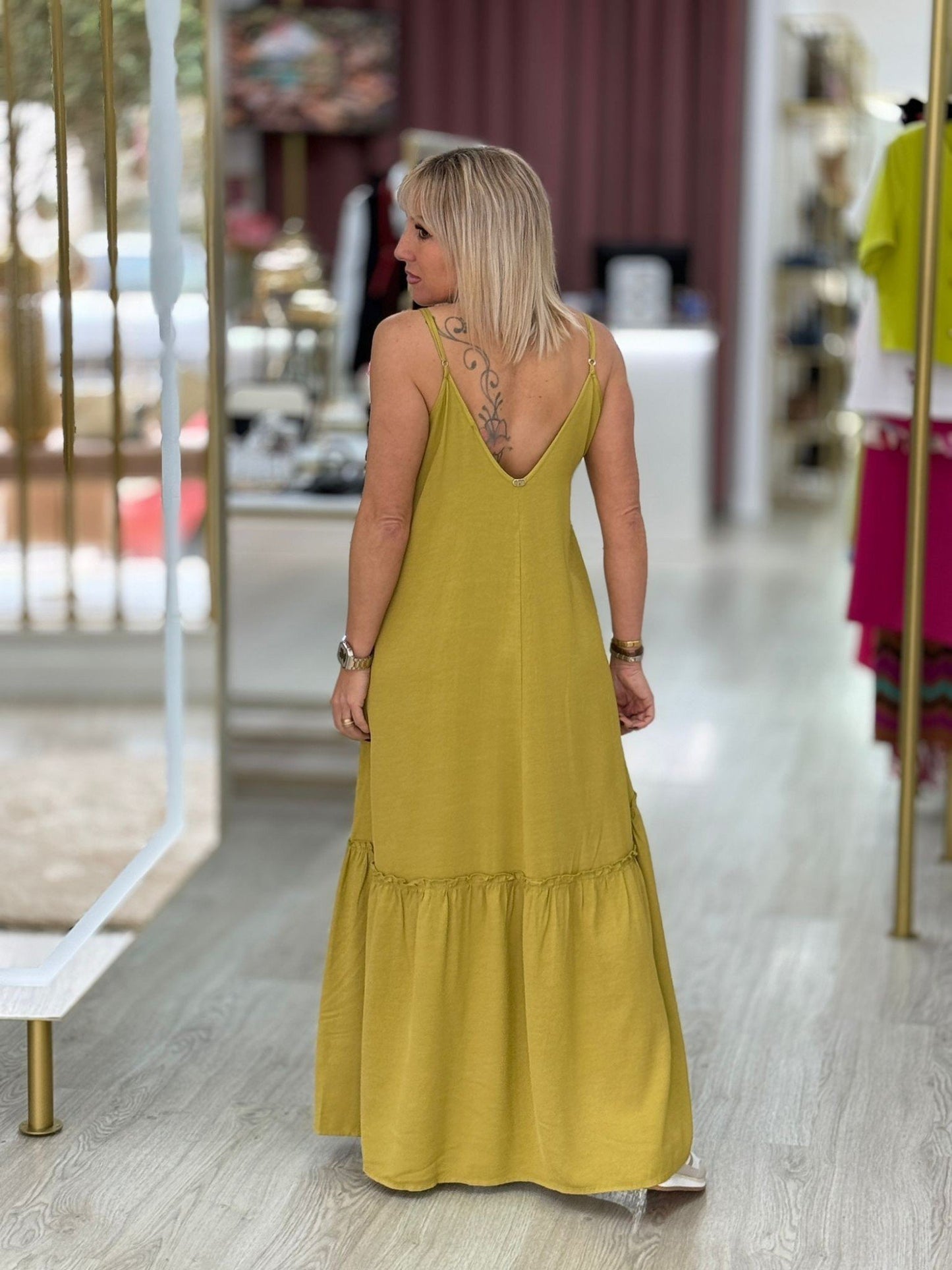 Vestido alças finas