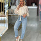 Blusa bordado inglês com botões