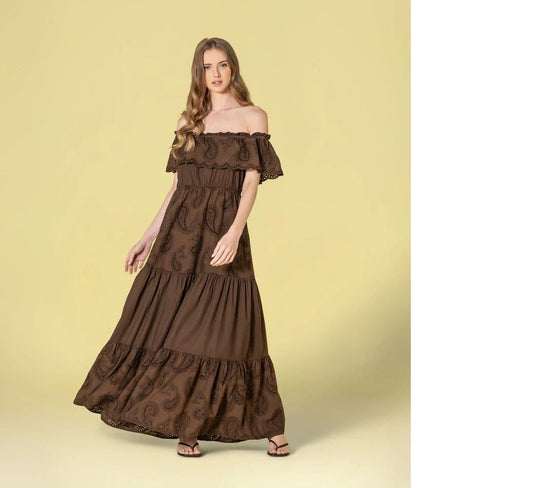 Vestido bordado inglês