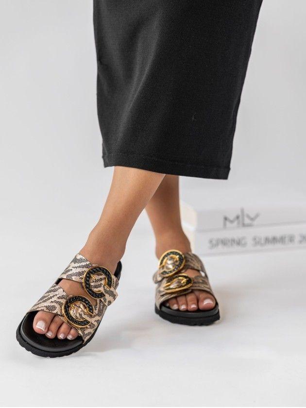 Chinelos Dourado Rasos Cintia 13