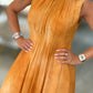 Vestido midi plissado