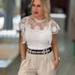 T-shirt com renda (+cores)