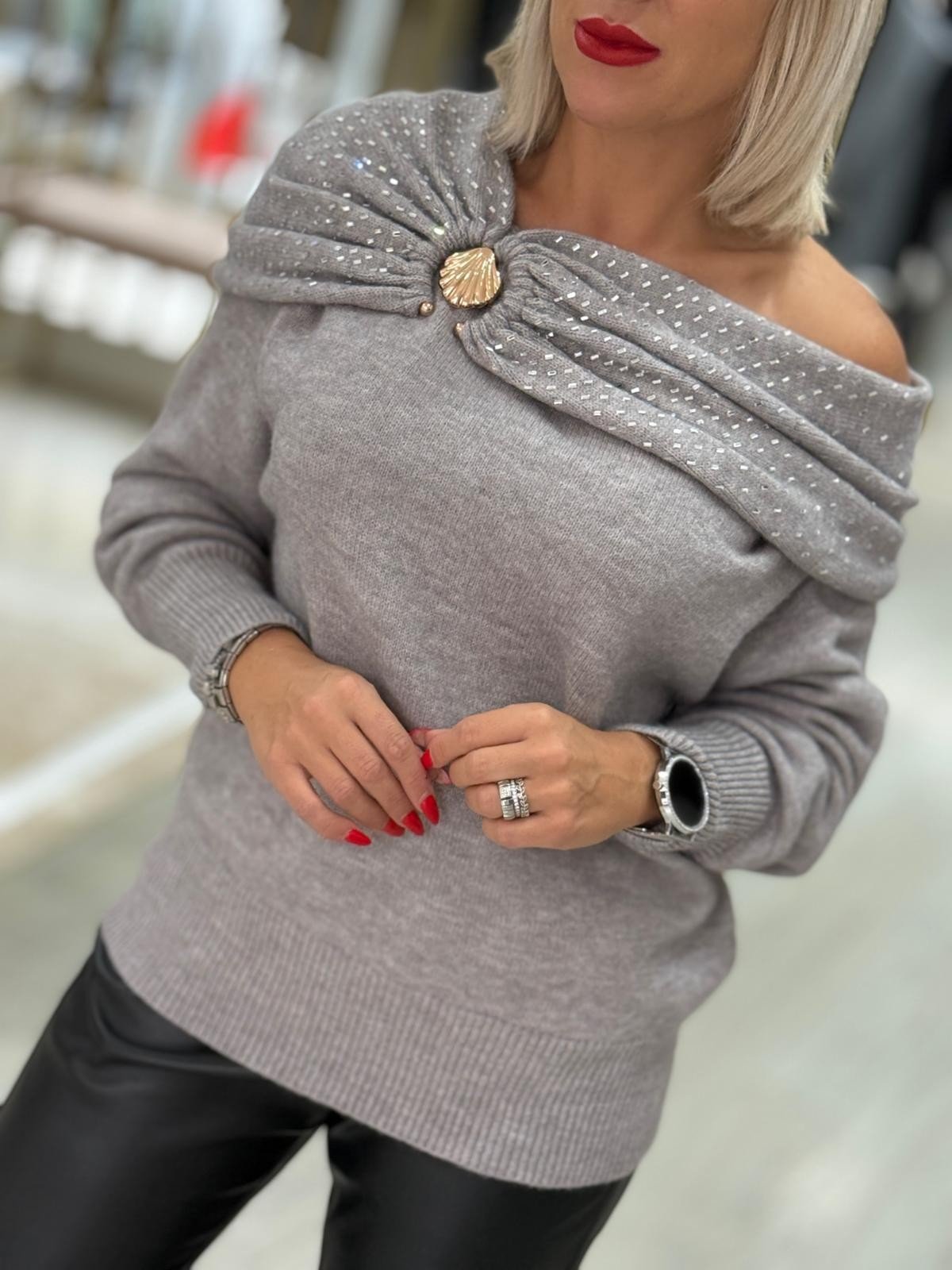 Camisola gola brilhos (+ cores)