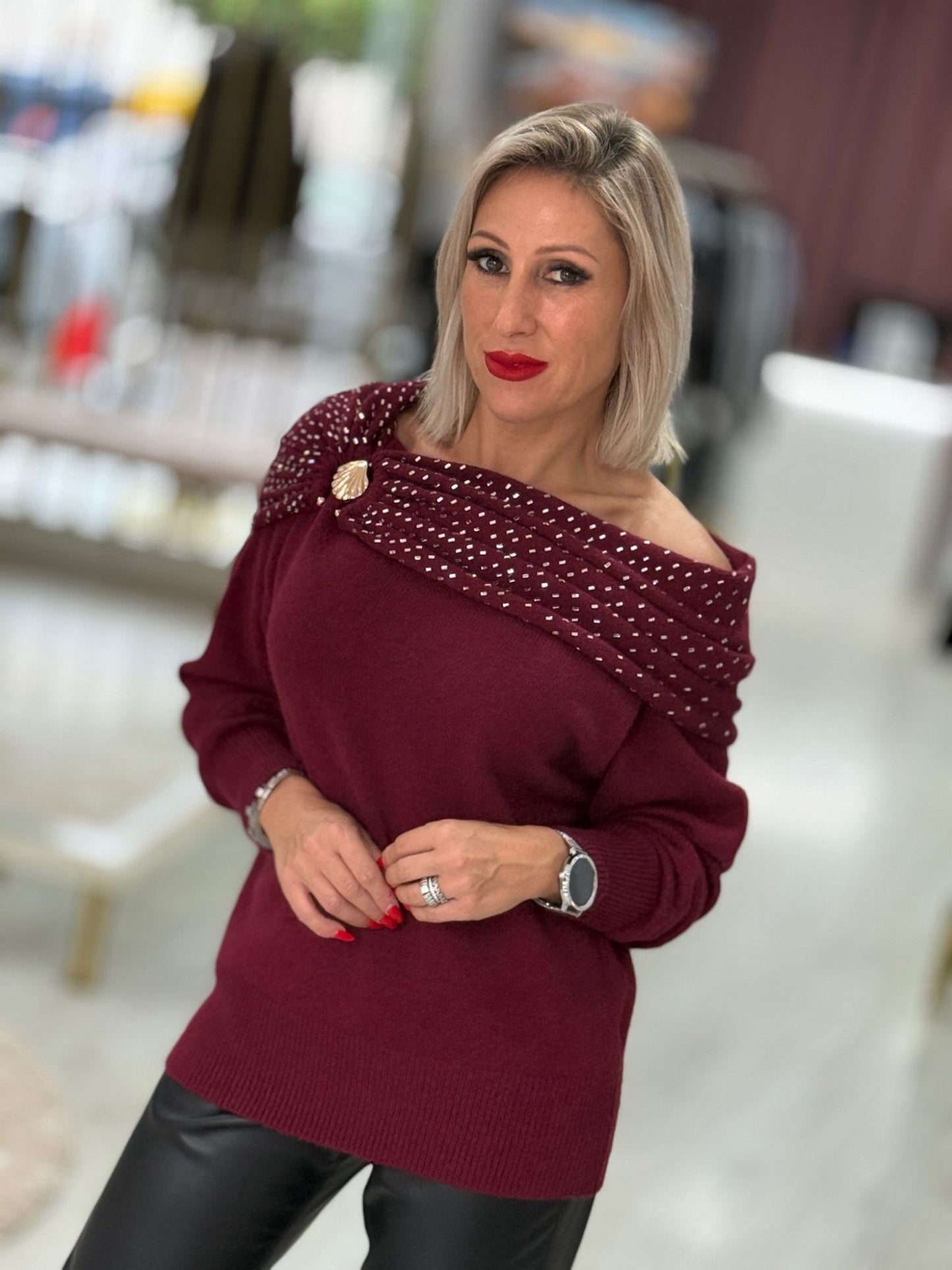 Camisola gola brilhos (+ cores)