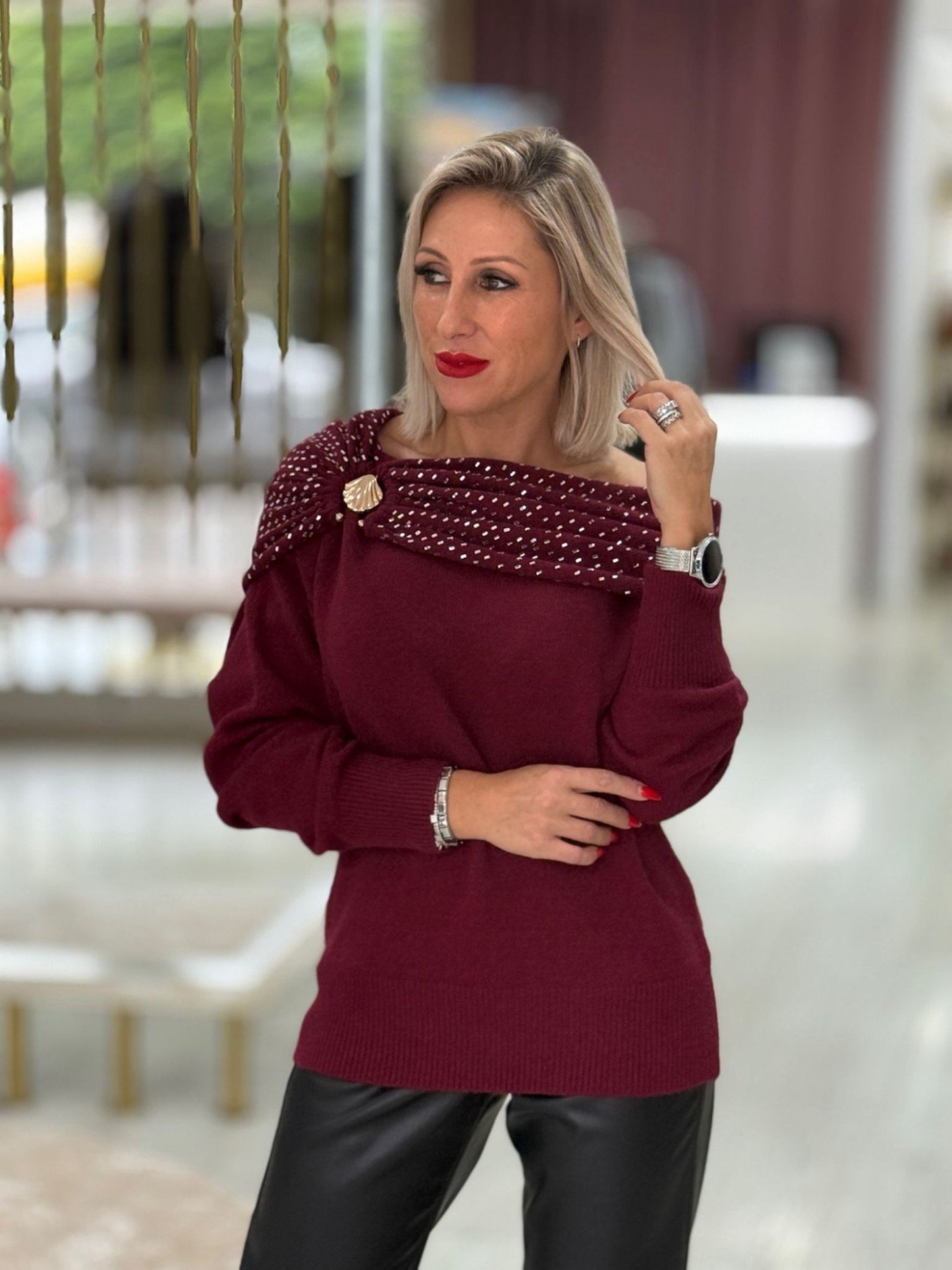 Camisola gola brilhos (+ cores)