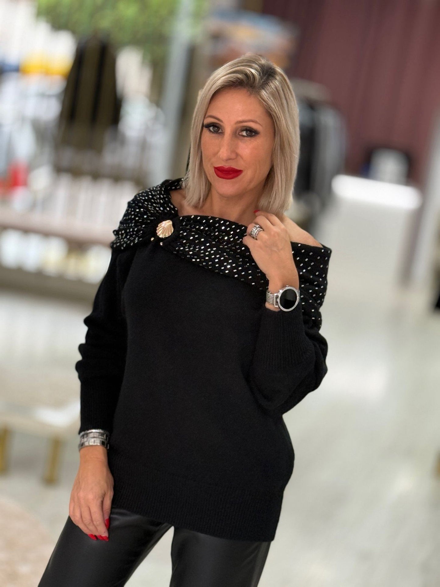 Camisola gola brilhos (+ cores)