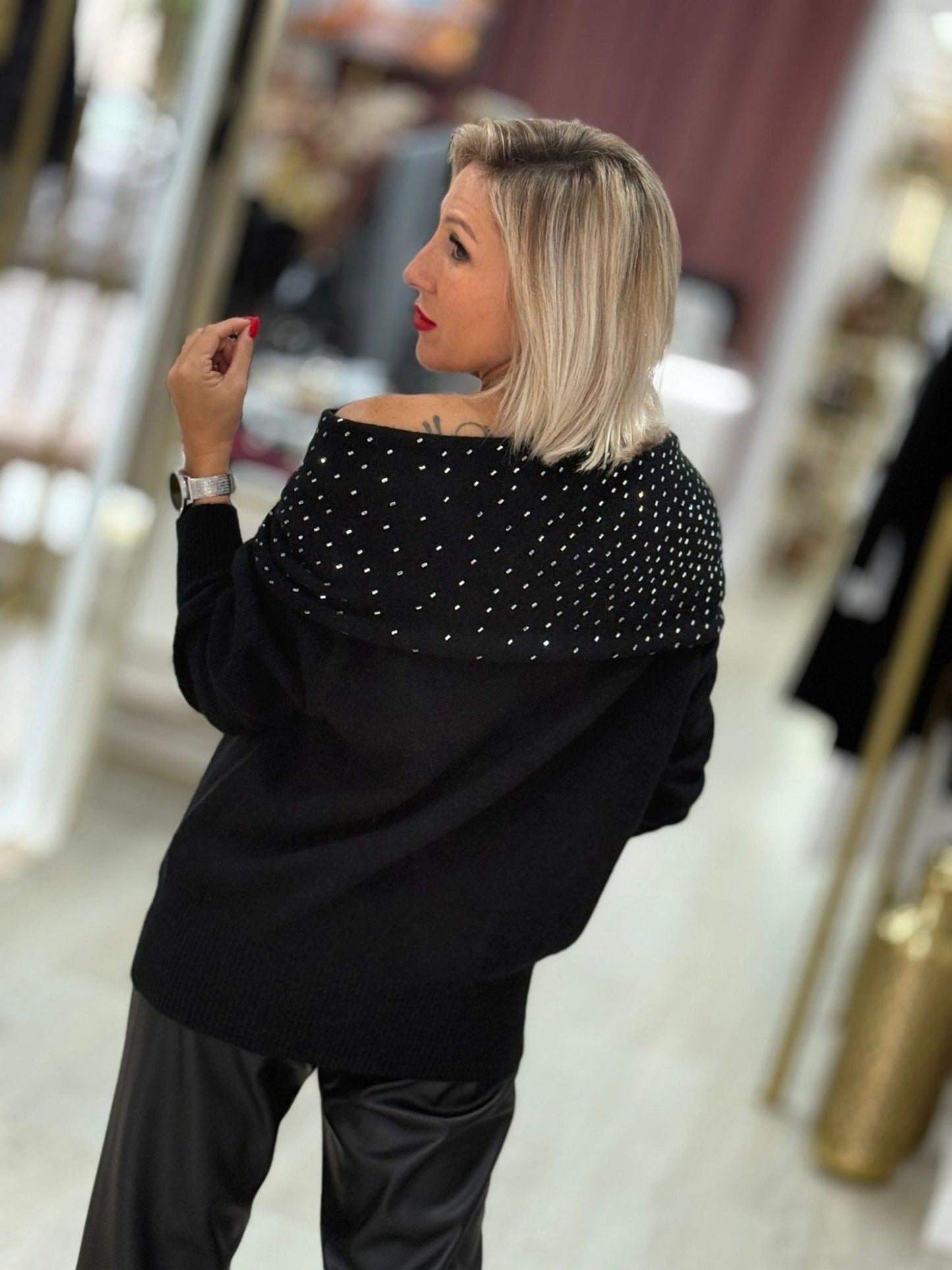 Camisola gola brilhos (+ cores)