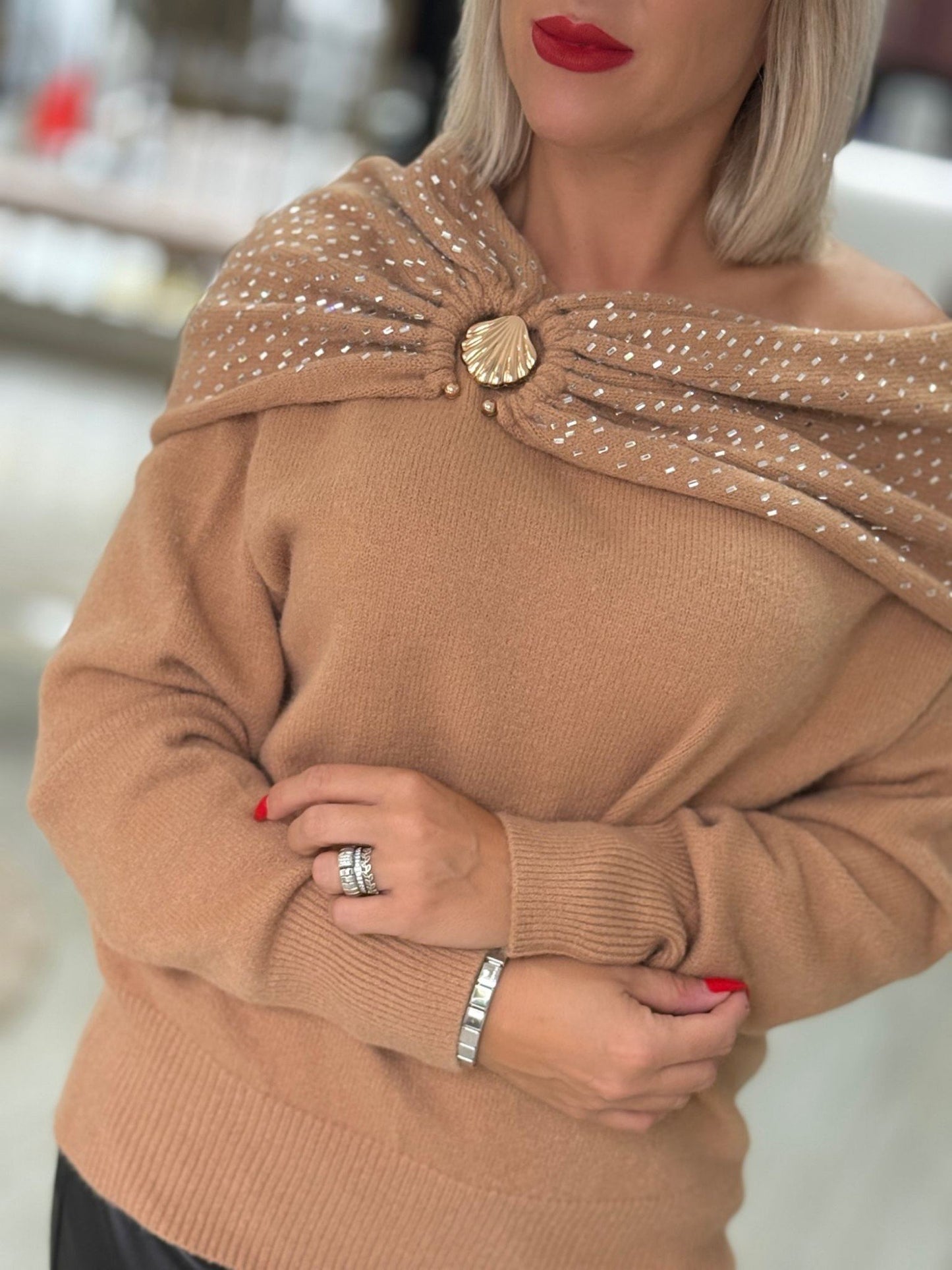 Camisola gola brilhos (+ cores)