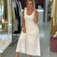 Vestido comprido bordado inglês