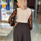 Camisola combinada com renda