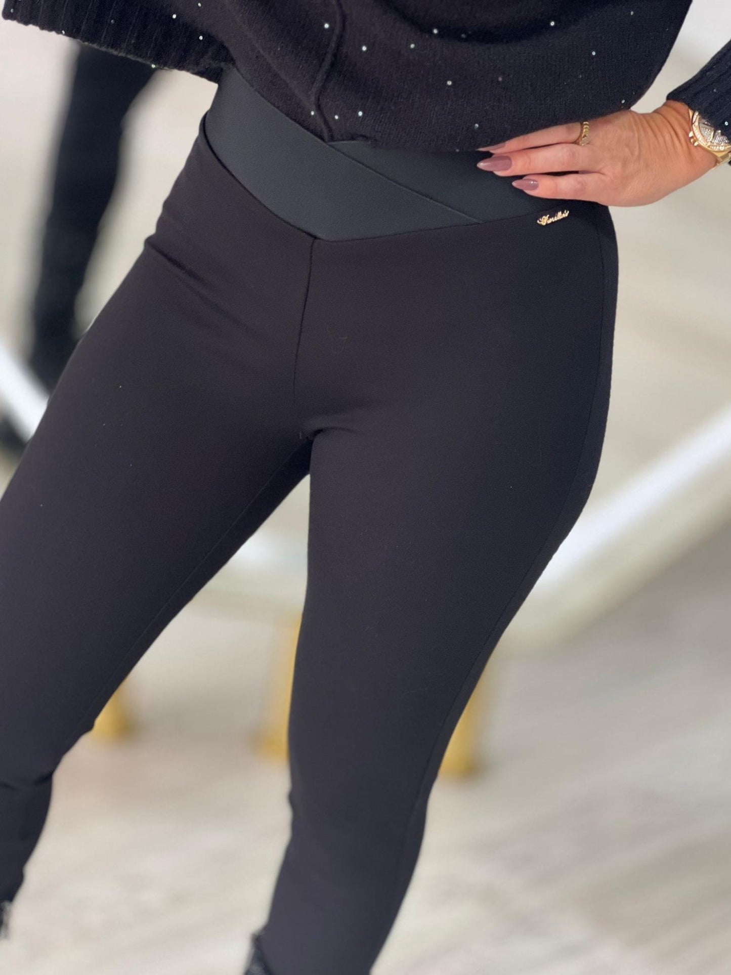 Leggings com elástico na cintura