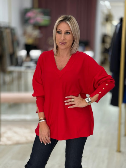 Camisola de Malha Decote em V