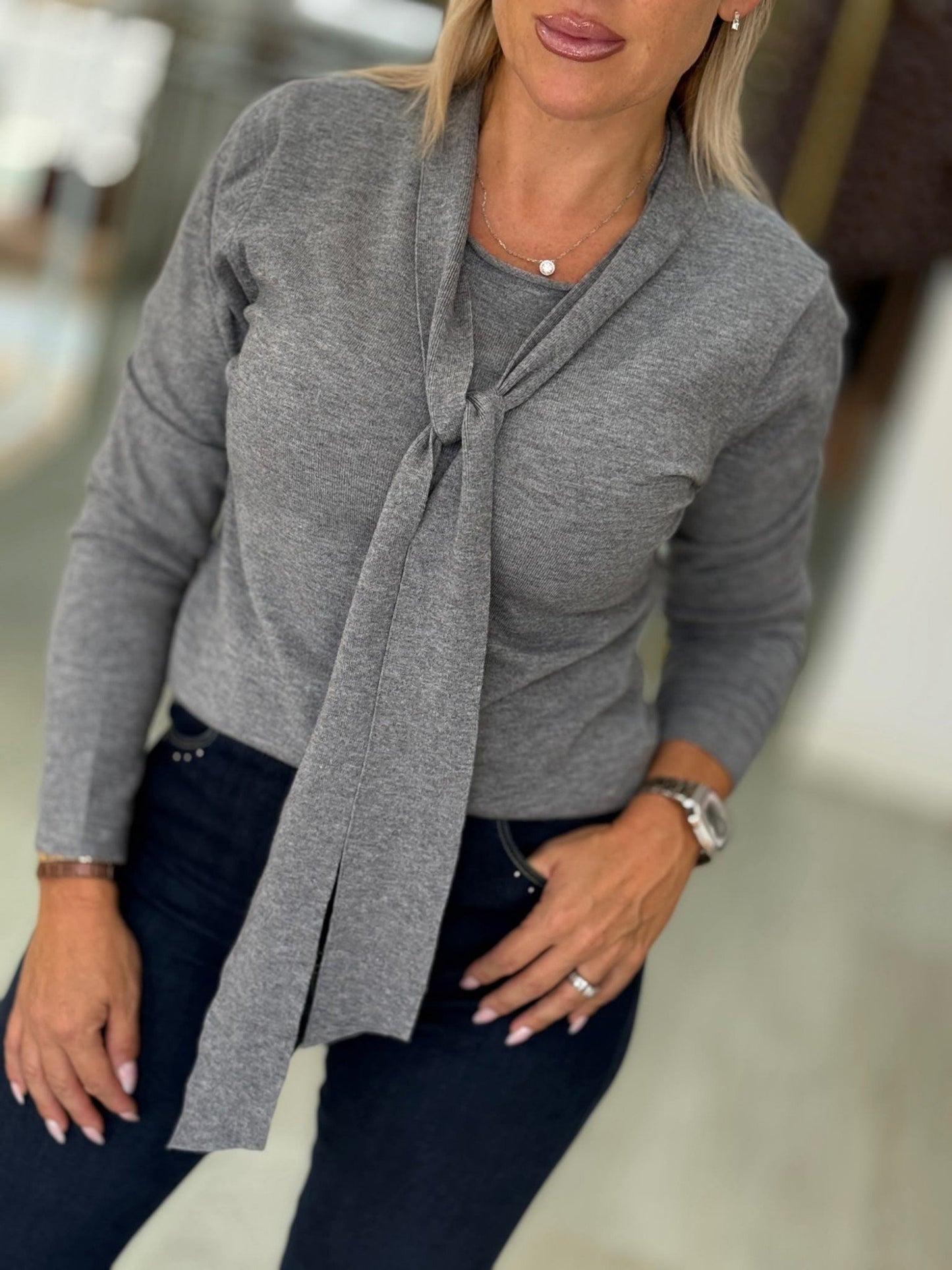 Camisola de Malha com Laço (+ cores)