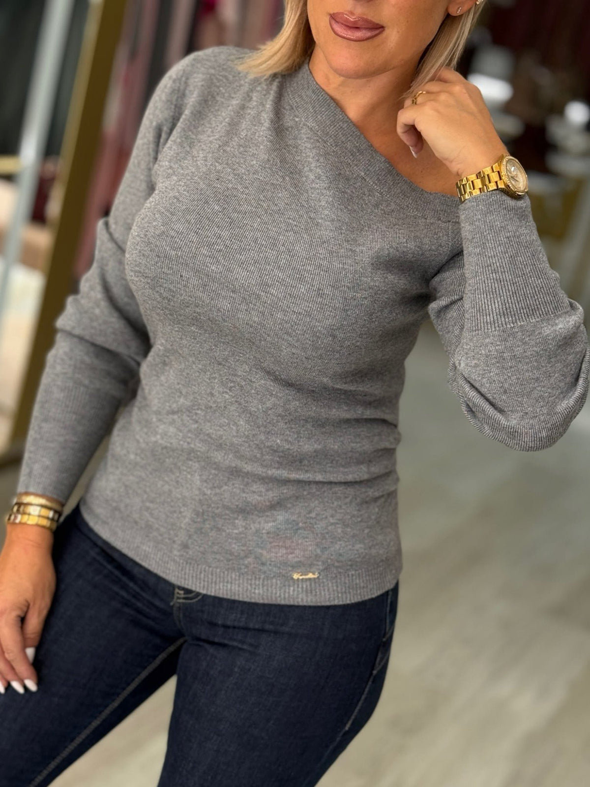 Camisola de Malha Assimétrica (+ cores)