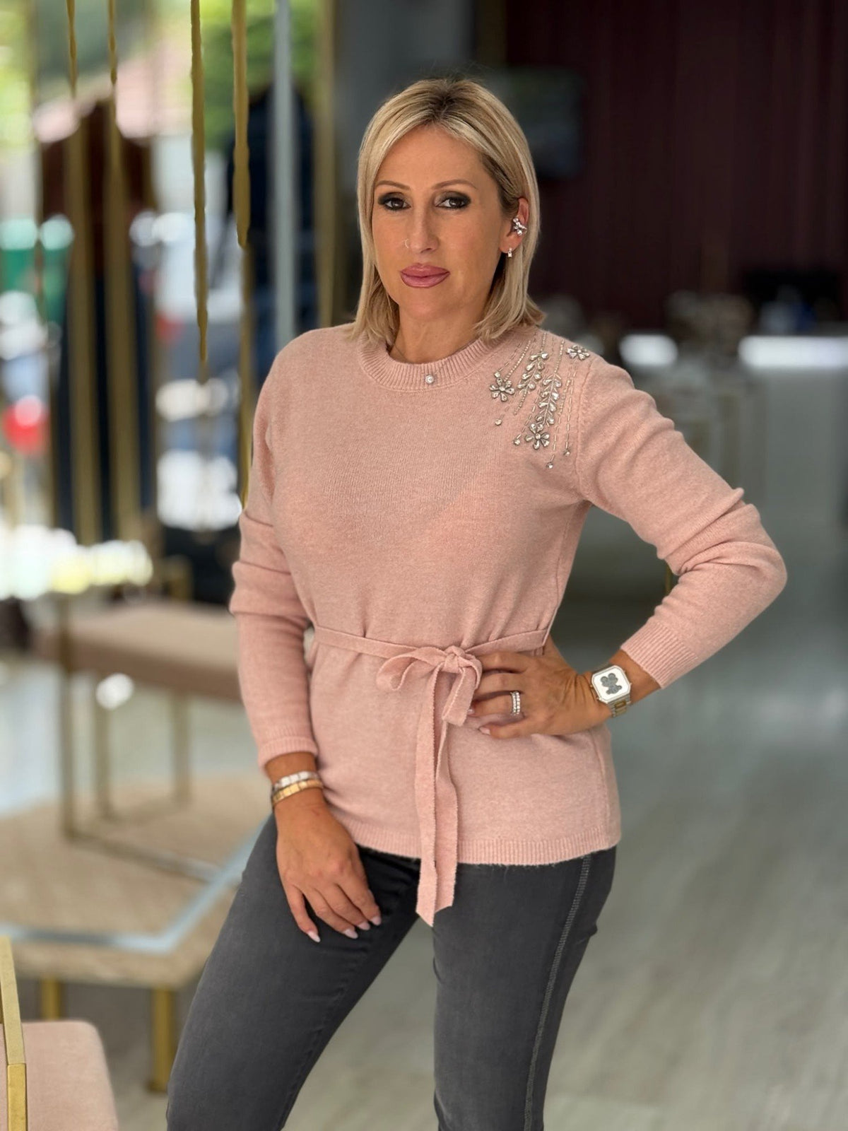 Camisola de Malha com Pedraria (+ cores)