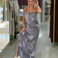 Vestido ladrilhar cinza