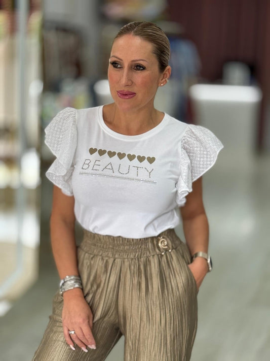 T-shirt folhos