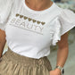 T-shirt folhos