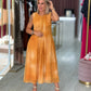 Vestido midi plissado