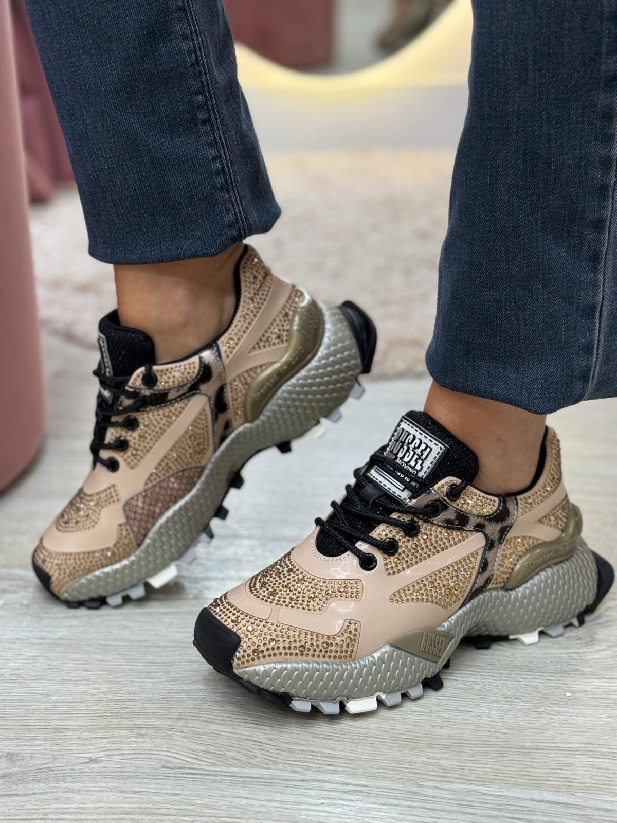 TÉNIS FLEUR GOLD LEATHER