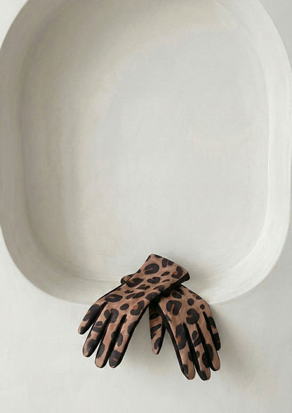 Luvas com estampado animal