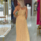 Vestido midi bolinhas