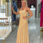 Vestido midi bolinhas