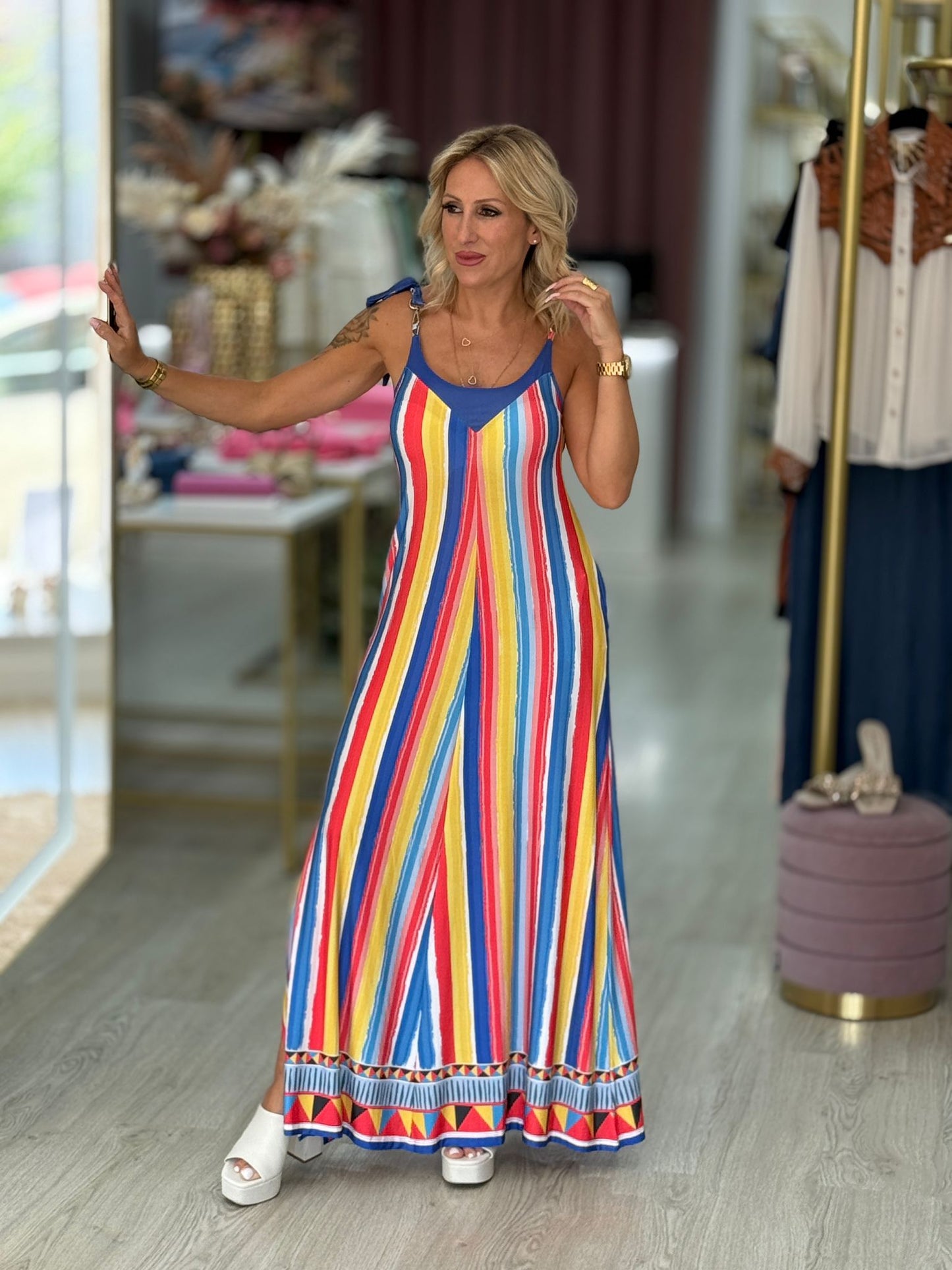 Vestido Riscas