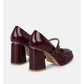 Sapato verniz com fivela