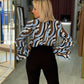 Túnica estampada com folhos nas mangas (+ cores)
