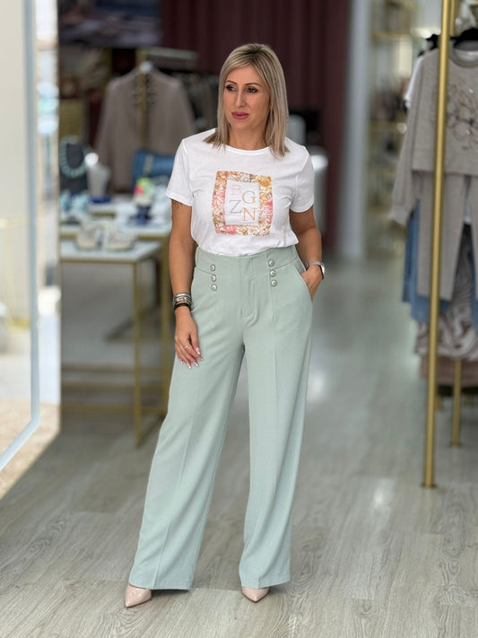 Calças clássicas com elástico