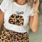 T-shirt com detalhe animal print