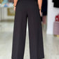 Calça curta wide leg de cintura subida
