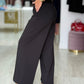 Calça curta wide leg de cintura subida