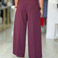 Calça curta wide leg de cintura subida