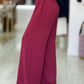 Calça wide leg em tecido fluido
