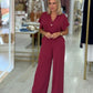Calça wide leg em tecido fluido