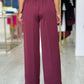 Calça wide leg acetinada