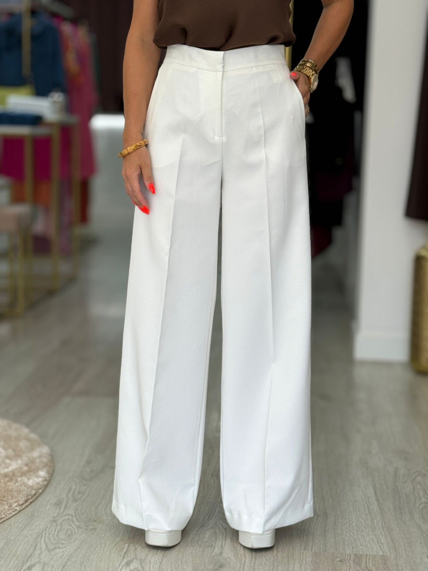 Calça clássica wide leg (+cores)
