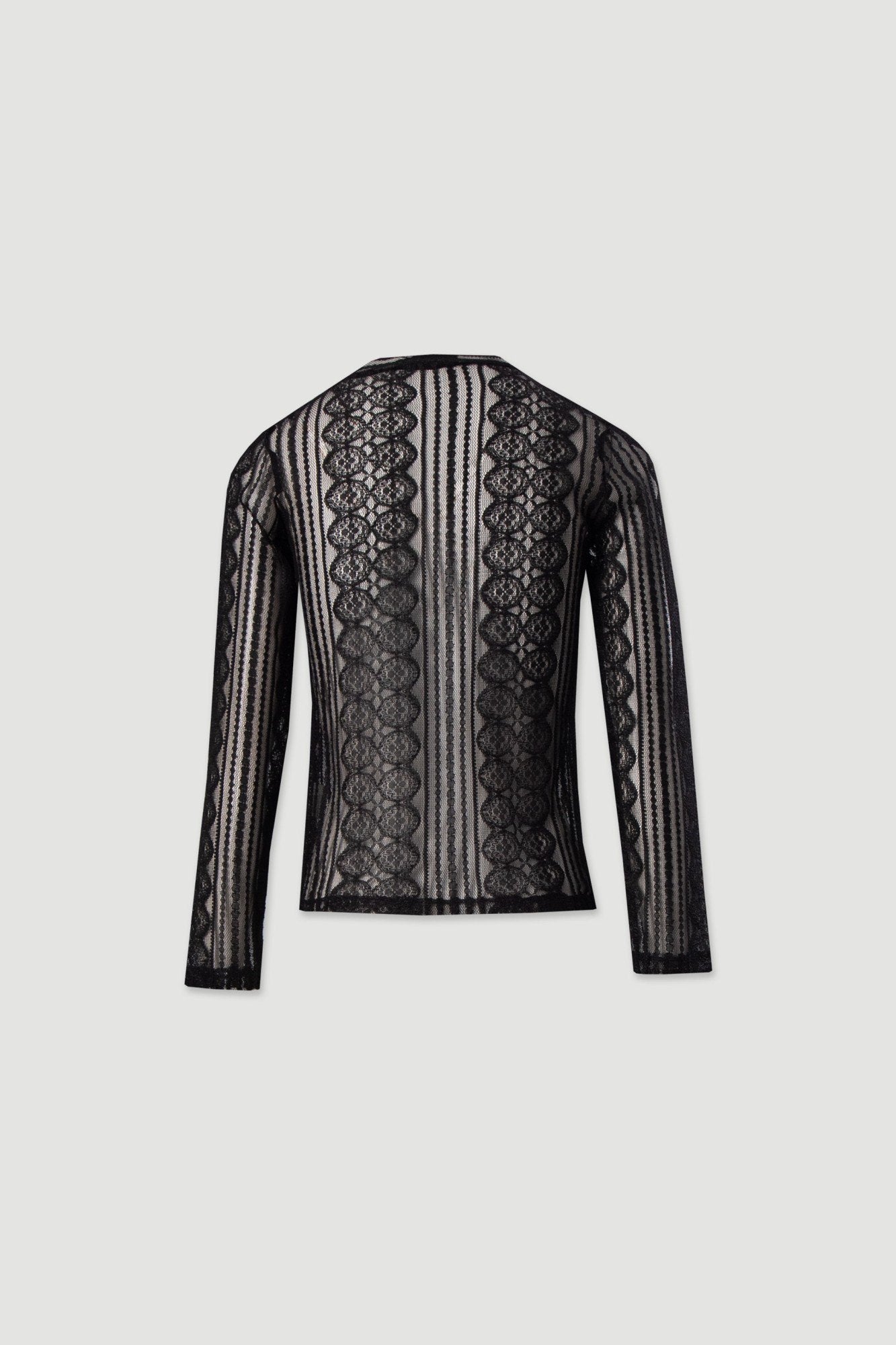 Camisola de renda com manga comprida