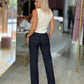 Jeans straight de cintura subida