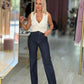 Jeans straight de cintura subida