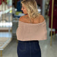 Camisola de malha com gola bardot