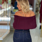 Camisola de malha com gola bardot