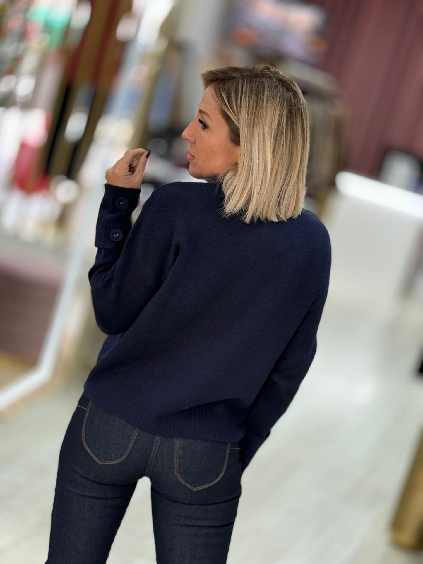 Camisola de malha com botões nos punhos (+ cores)